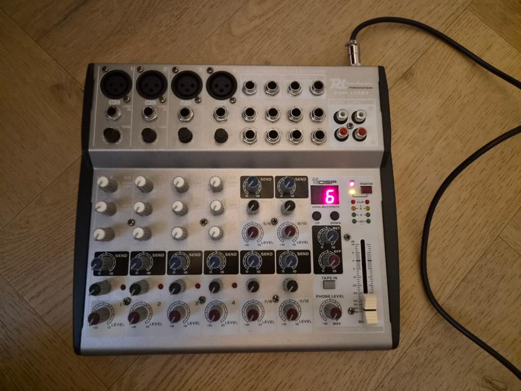 RL Power Dynamics PDM-L1202 12-kanaals stereo mixer, Ophalen of Verzenden, Gebruikt, 10 tot 20 kanalen, Microfooningang