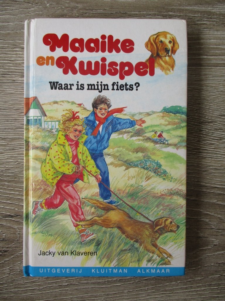 Maaike en Kwispel waar is mijn fiets? - Jacky van Klaveren, Ophalen of Verzenden, Gelezen, Fictie algemeen