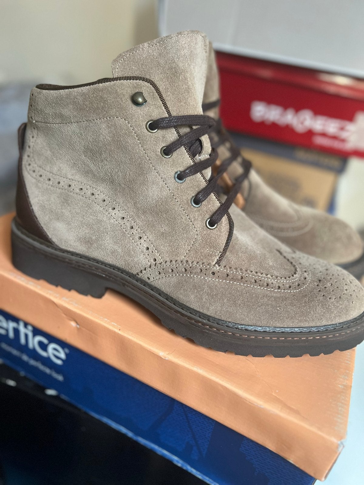 Vertice suède boots maat 45 - Nieuw, Kleding | Heren, Ophalen of Verzenden, Nieuw, Overige kleuren, Boots