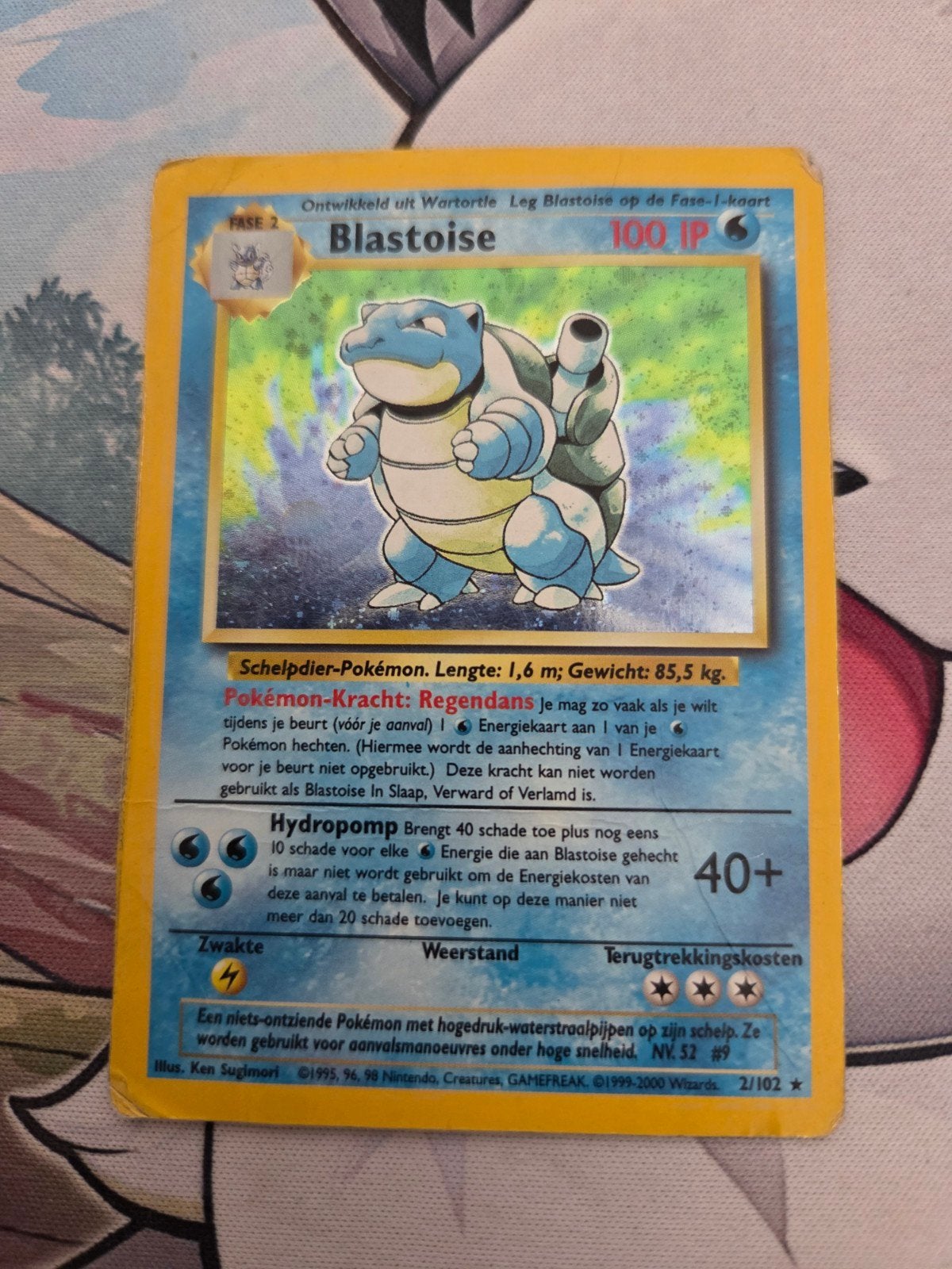 Blastoise holo Base set 2/102 NL, Ophalen of Verzenden, Gebruikt