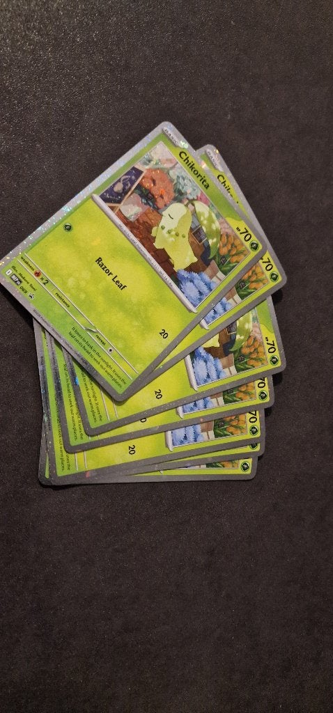 Pokémon TCG 7x Chikorita MEP 069 promo, Ophalen of Verzenden, Nieuw, Meerdere kaarten