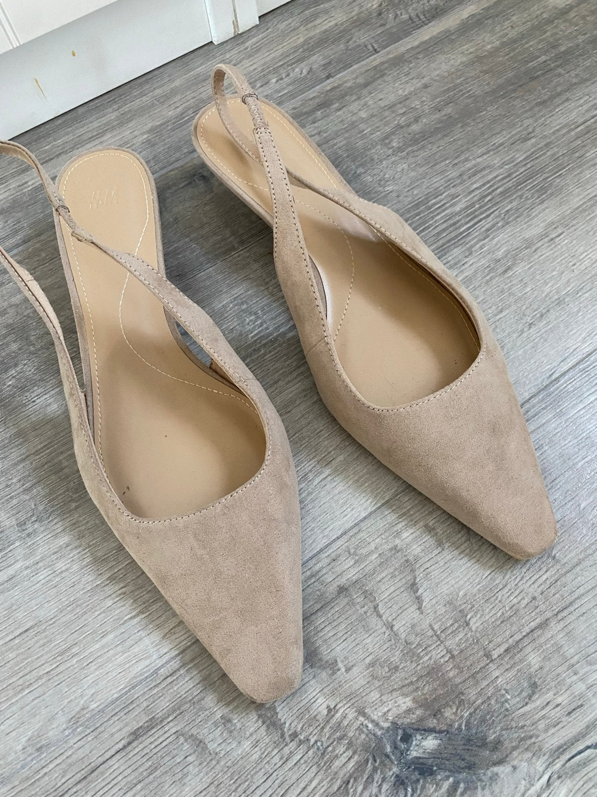 Beige Slingbacks H&M Maat 40 - Zo goed als nieuw, Pumps, Beige, Ophalen of Verzenden, Zo goed als nieuw