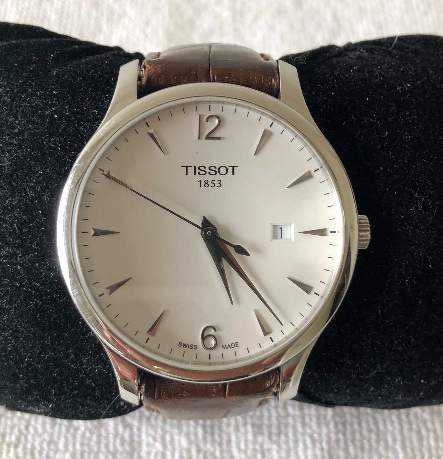 Tissot 1853 quartz swiss, Ophalen of Verzenden, Gebruikt, Staal, Overige merken