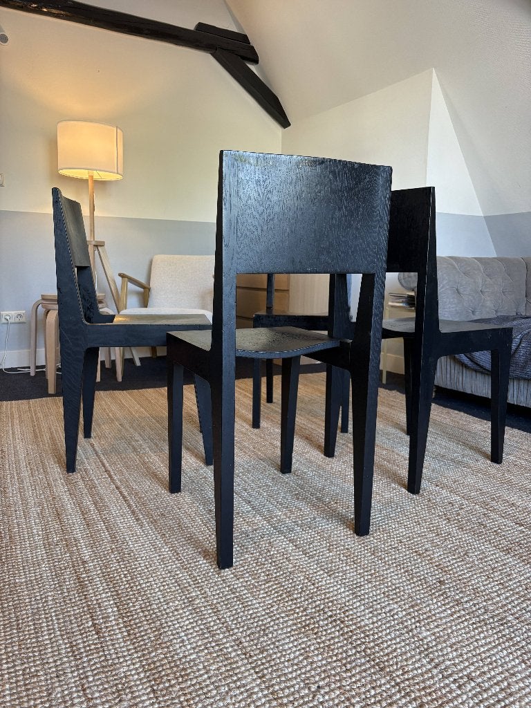 4x Original Spectrum Tom Dining Chairs – Black, Huis en Inrichting, Stoelen, Ophalen, Zwart, Zo goed als nieuw, Vier
