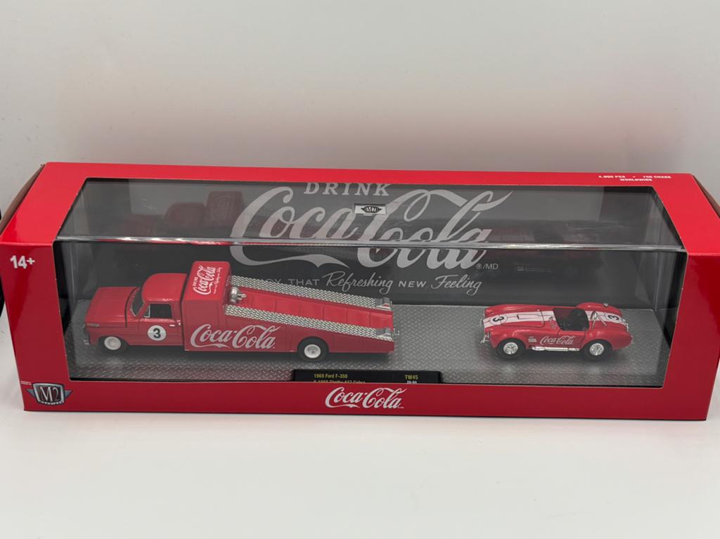 M2 Machines model set shelby 427 coca cola ford F-350 1:64, Ophalen of Verzenden, Zo goed als nieuw, Auto