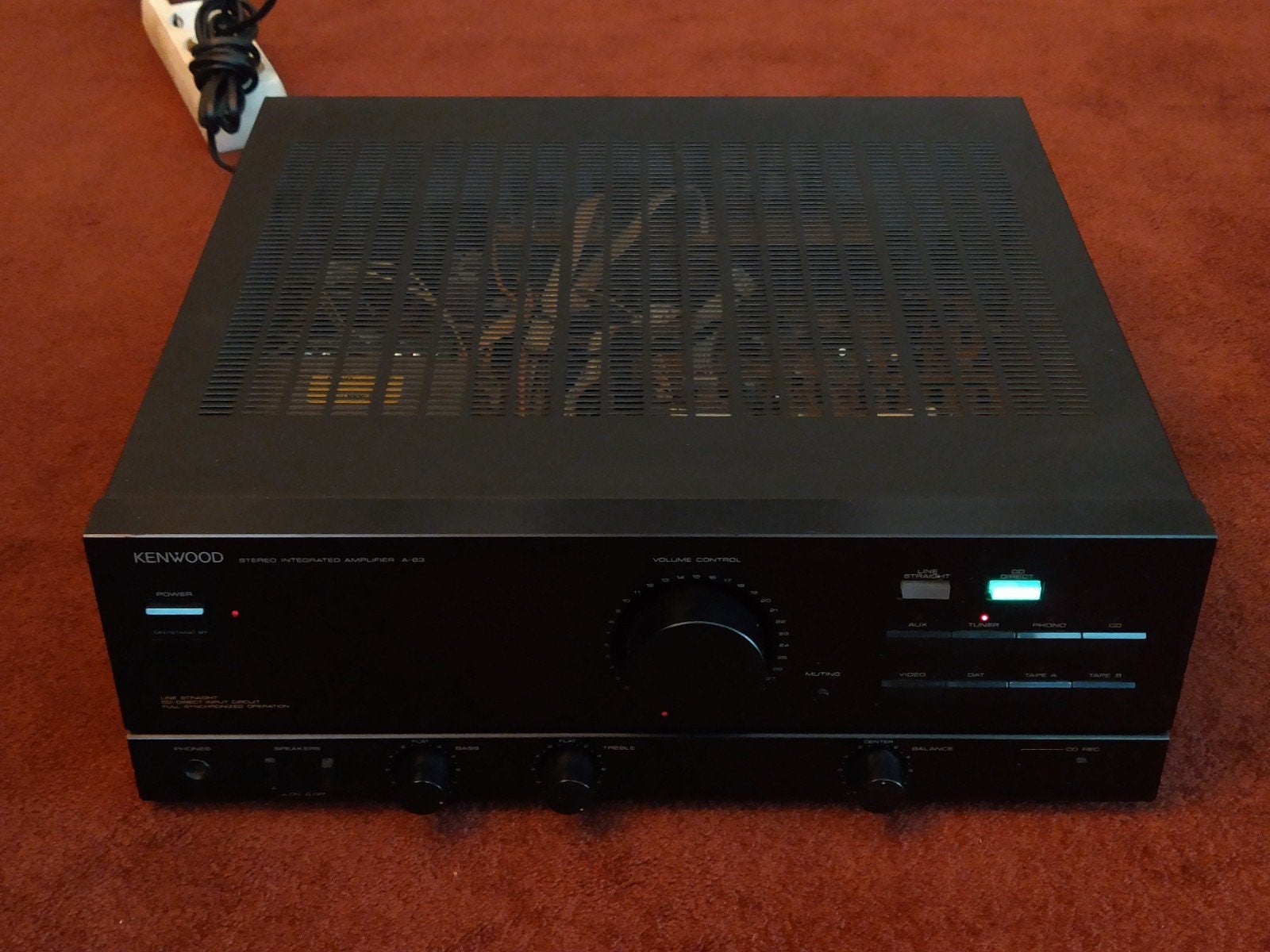 Kenwood A-63 versterker 2x45w i.z.g.st., Overige merken, Ophalen of Verzenden, Zo goed als nieuw, Minder dan 60 watt