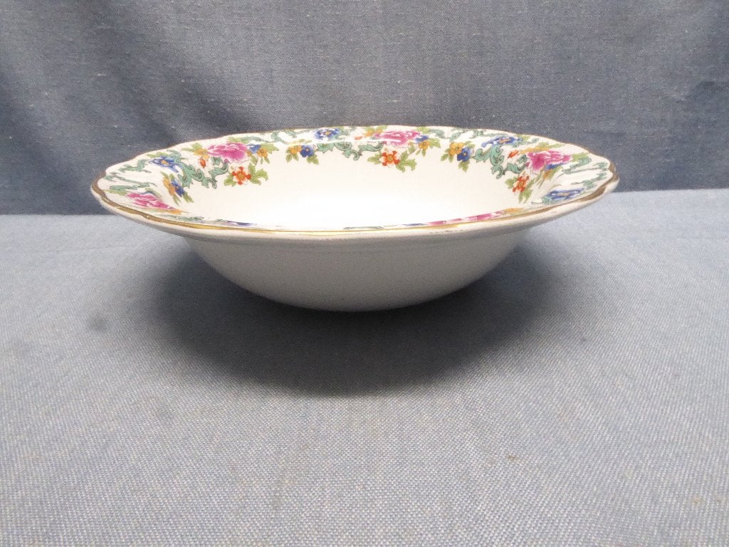 Prachtig vintage jaren dertig cabines floradora ronde schaal, Klassiek, Ophalen of Verzenden, Porselein, Schaal of Schalen