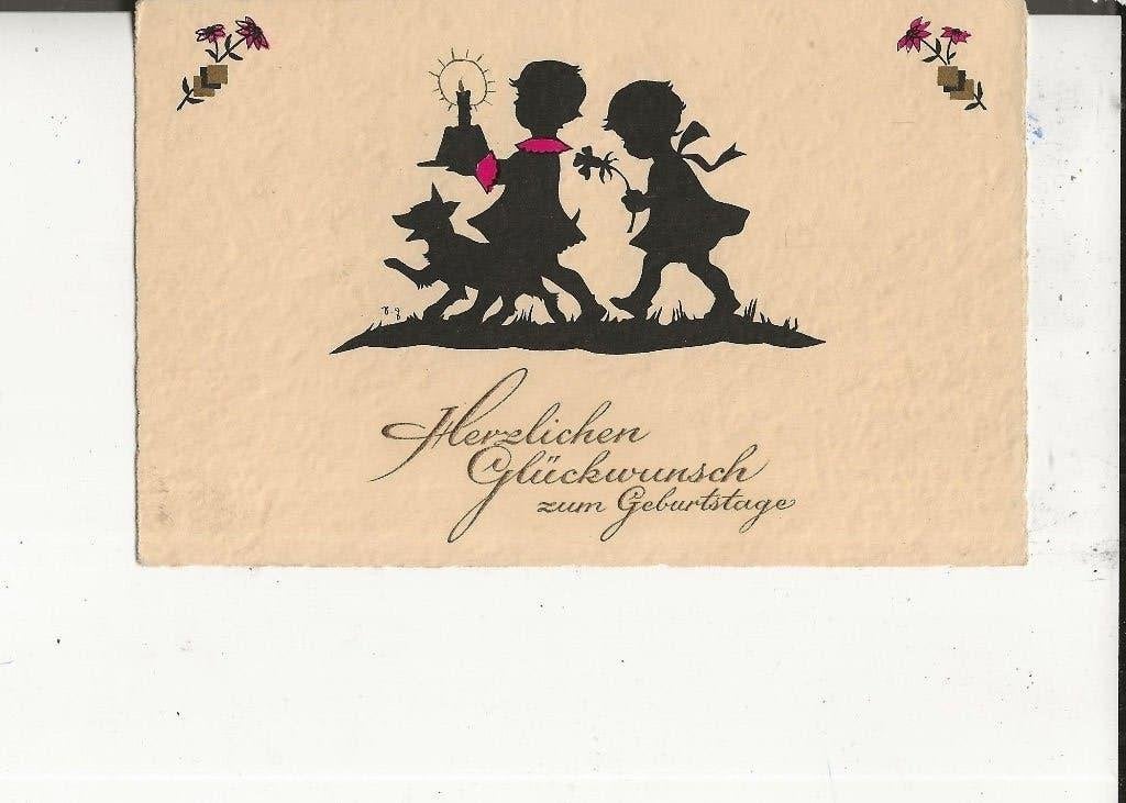 H.G. met uw verjaardag een taart als geschenk 1932, Ophalen of Verzenden, 1920 tot 1940, Gelopen, Feest(dag)