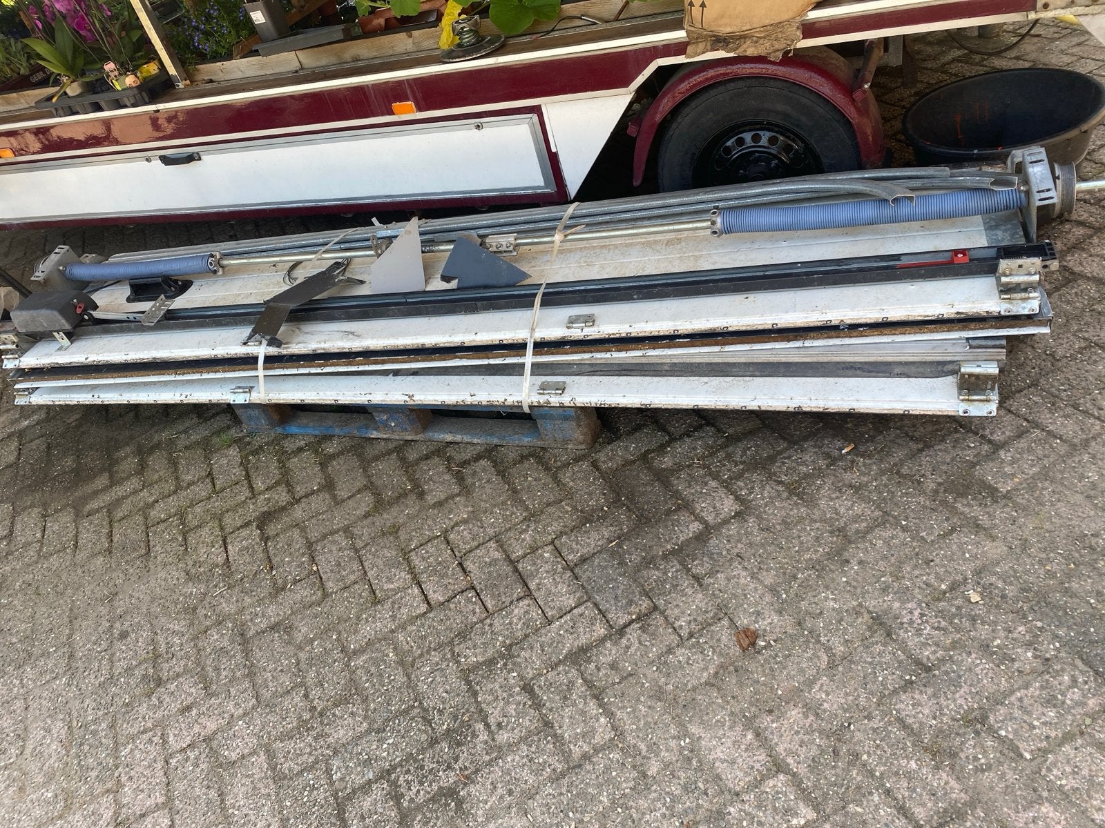 Complete Roldeur 3,00 m x 2,15 m, Tuin en Terras, Ophalen, Gebruikt, Onbekend, Onbekend