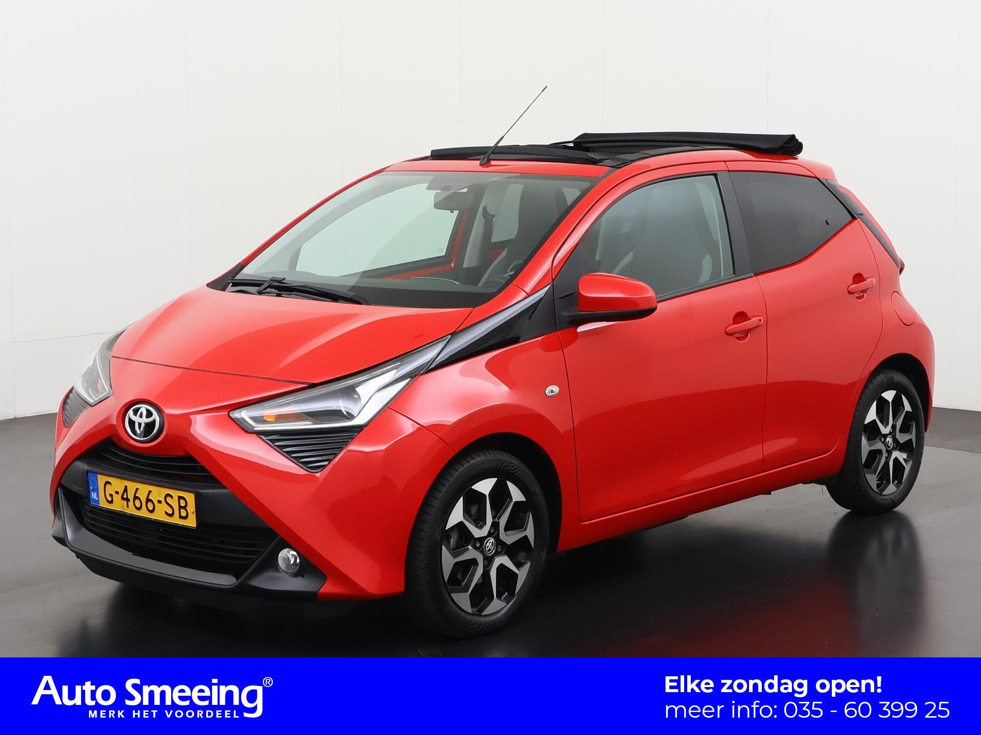 Toyota Aygo 1.0 VVT-i x-cite | Vouwdak | Camera | Apple/Andr, Auto's, Voorwielaandrijving, 12 maanden, Stof, Gebruikt