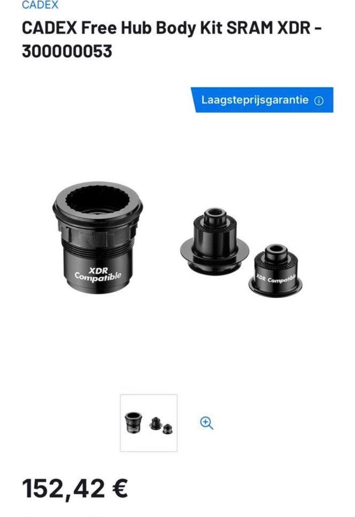 Cadex freehub body SRAM XDR 12sp NIEUW, Ophalen of Verzenden, Nieuw, Wiel, Giant
