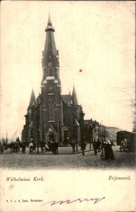 Rotterdam - Feijenoord - Wilhelmina Kerk, Ophalen of Verzenden, Voor 1920, Gelopen, Zuid-Holland