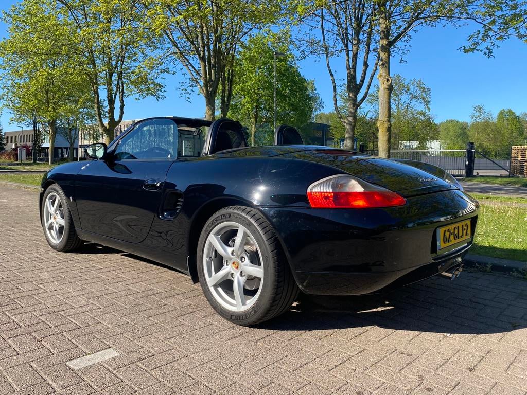 Porsche Boxster 2.5 986 1999 Zwart, Auto's, Euro 2, Achterwielaandrijving, Cabriolet, Zwart