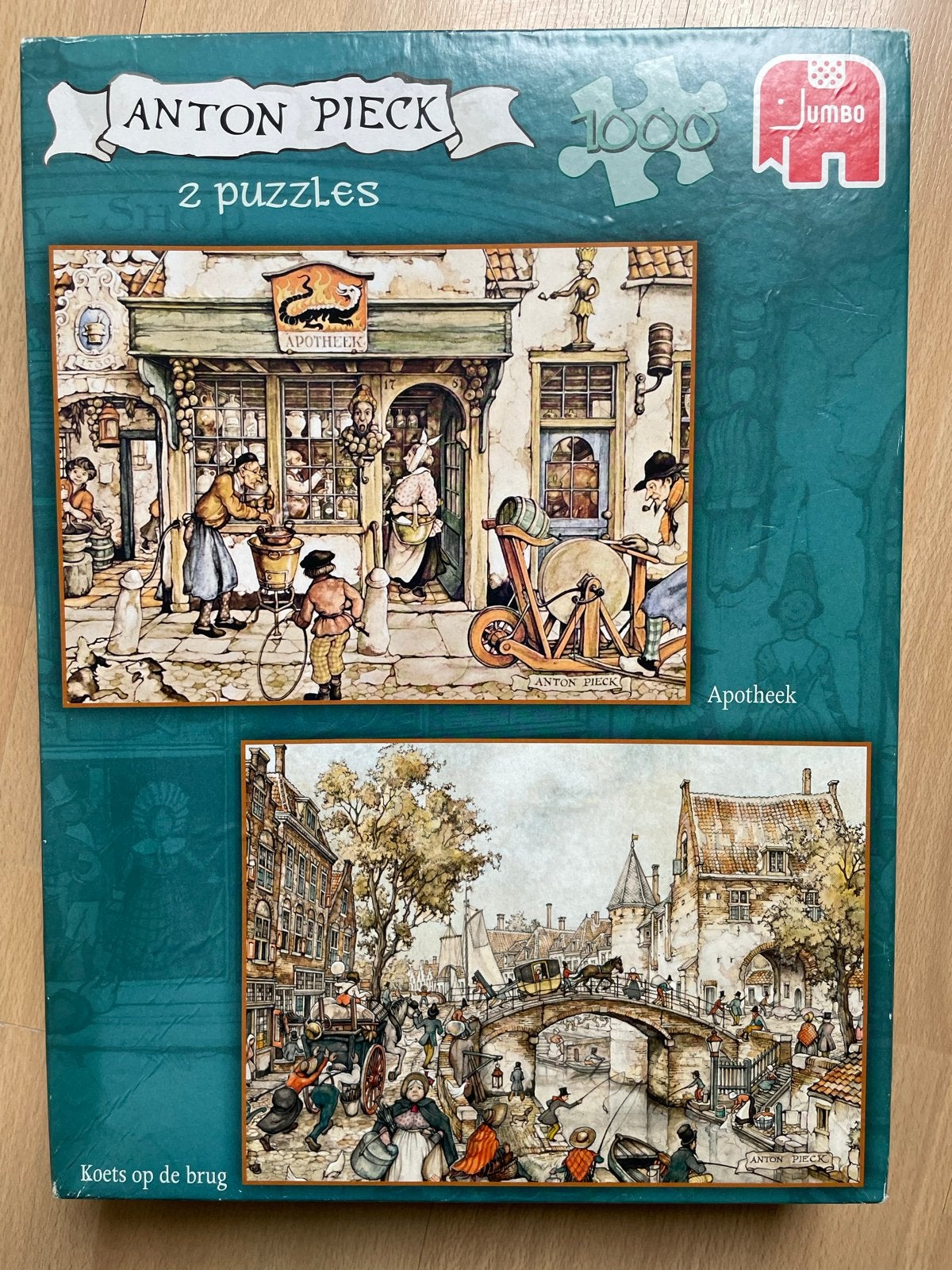 Anton Pieck  Puzzels - 2 Puzzels in één doos, Ophalen of Verzenden, Gebruikt