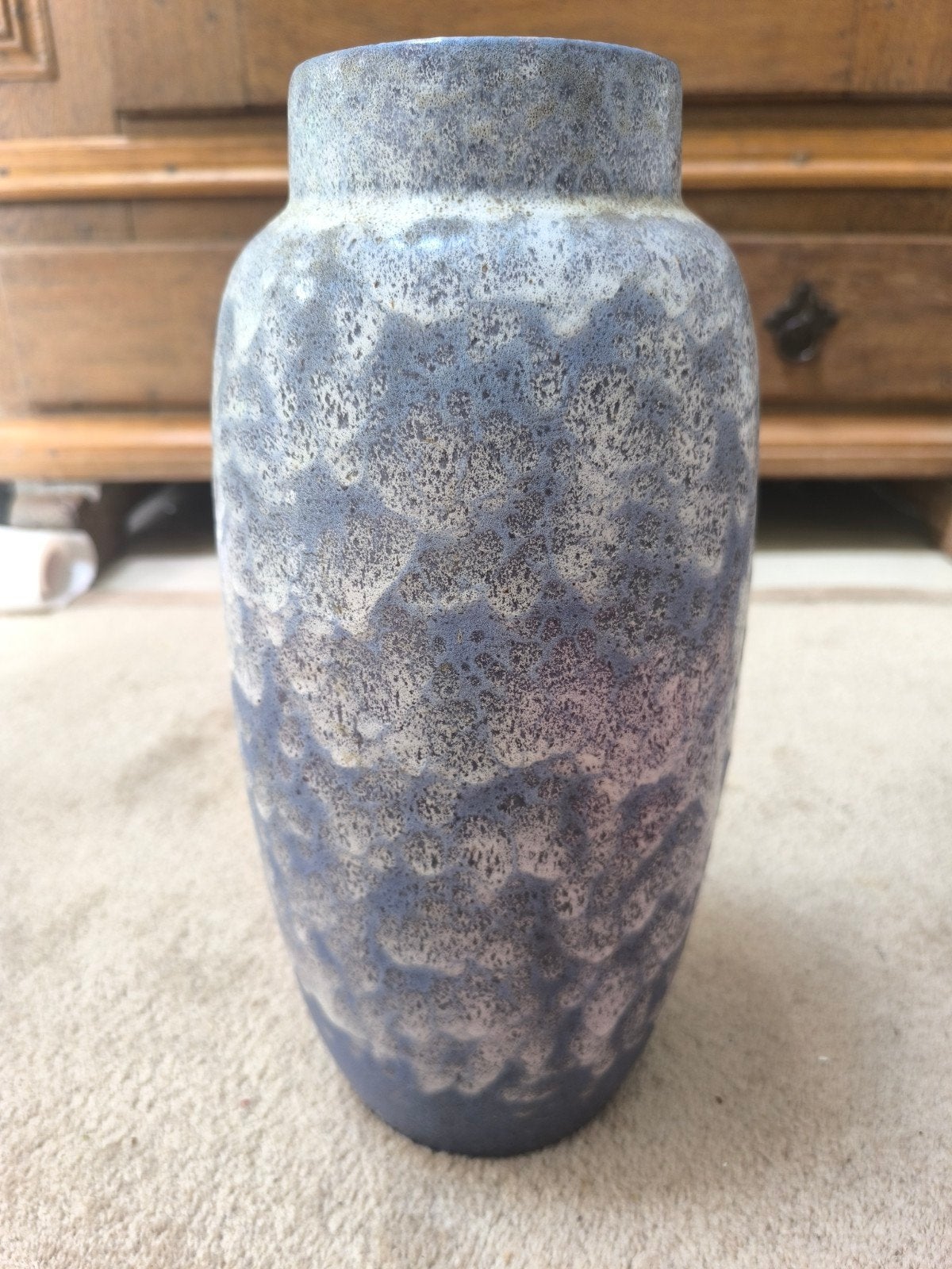 Vintage Keramische Vaas Scheurich 38 cm fat lava, Antiek en Kunst, Ophalen of Verzenden