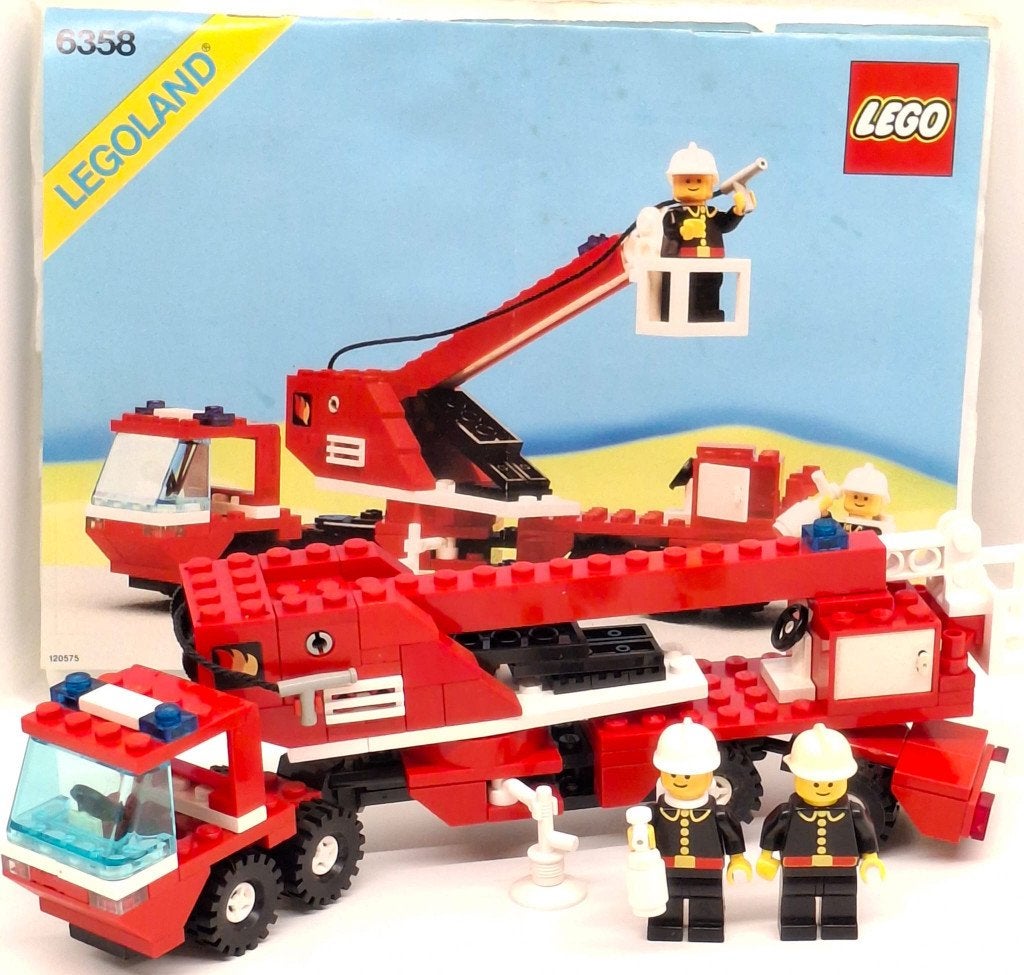 Vintage Lego Brandweerwagen 6358 - Legoland, Kinderen en Baby's, Speelgoed | Duplo en Lego, Gebruikt, Lego, Ophalen of Verzenden