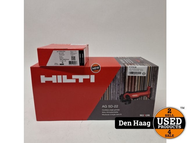 Hilti  AG 5D-22 haakse Accu Slijper 125mm Body |  Nieuw, Hilti, Nieuw, Support@hilti.com, Hilti Corporation, Feldkircher Strasse 100, 
9494 Schaan
Liechtenstein