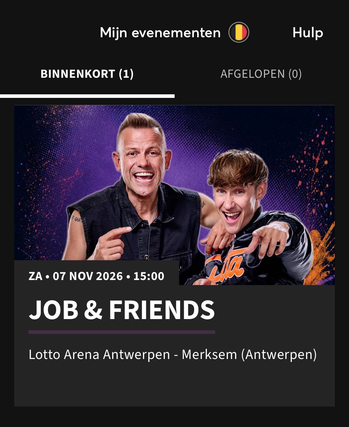 Job Dutchtuber kaartjes 2x, Twee personen