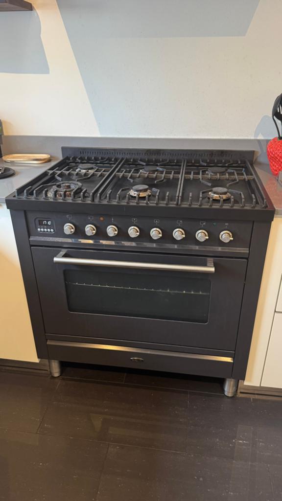 Boretti 6-pits, 90cm gasfornuis / oven. Perfecte staat, Witgoed en Apparatuur, Fornuizen, 60 cm of meer, Ophalen of Verzenden