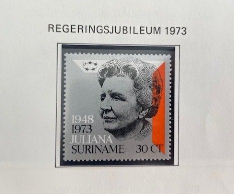 1973 Regeringsjubileum Juliana 1948 - 1973, Postzegels en Munten, Ophalen of Verzenden, Postfris