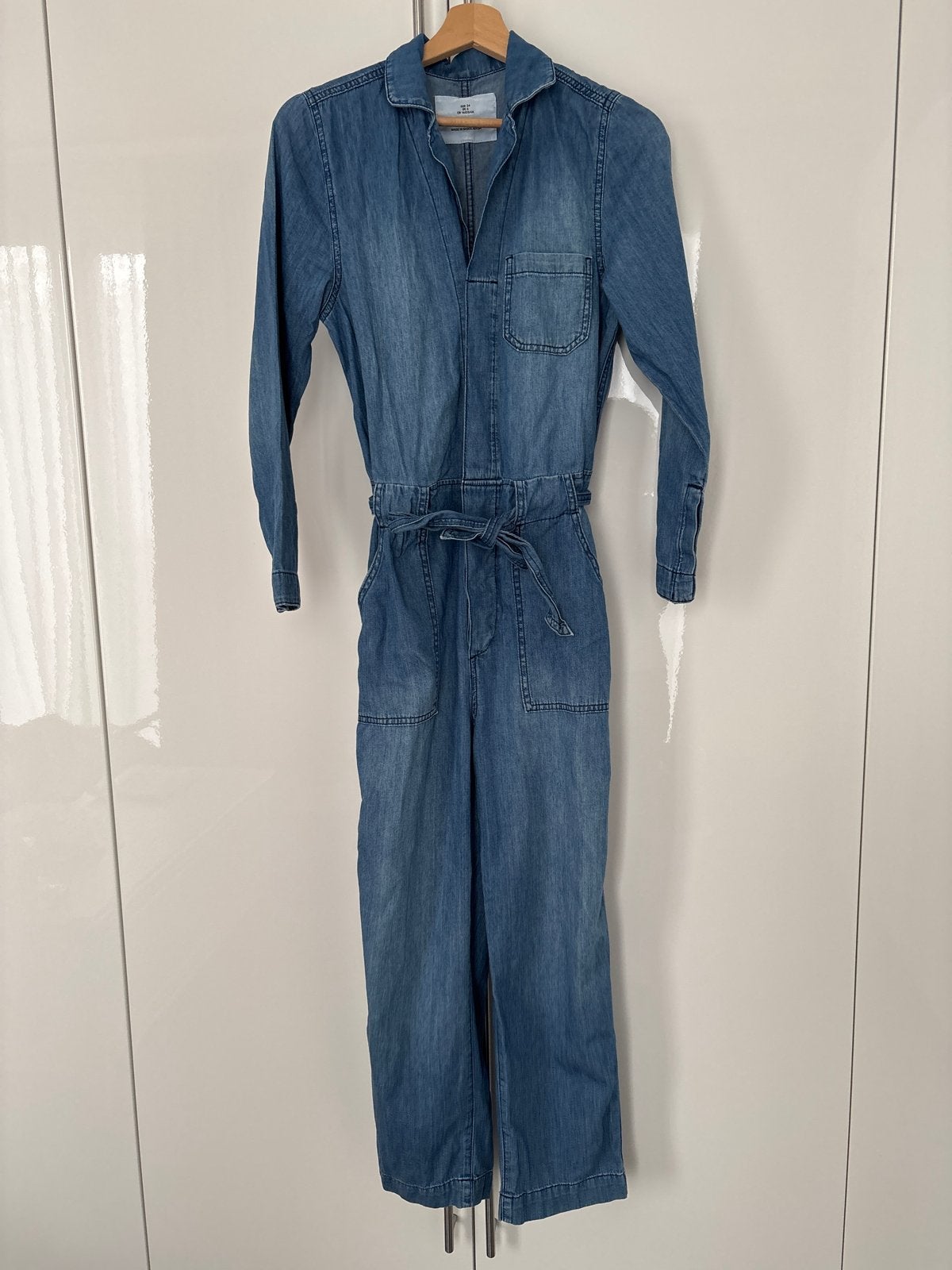 H&M Jeans Spijker Jumpsuit Maat 34, Kleding | Dames, Jumpsuits, Ophalen of Verzenden, Gedragen, Maat 34 (XS) of kleiner, Blauw