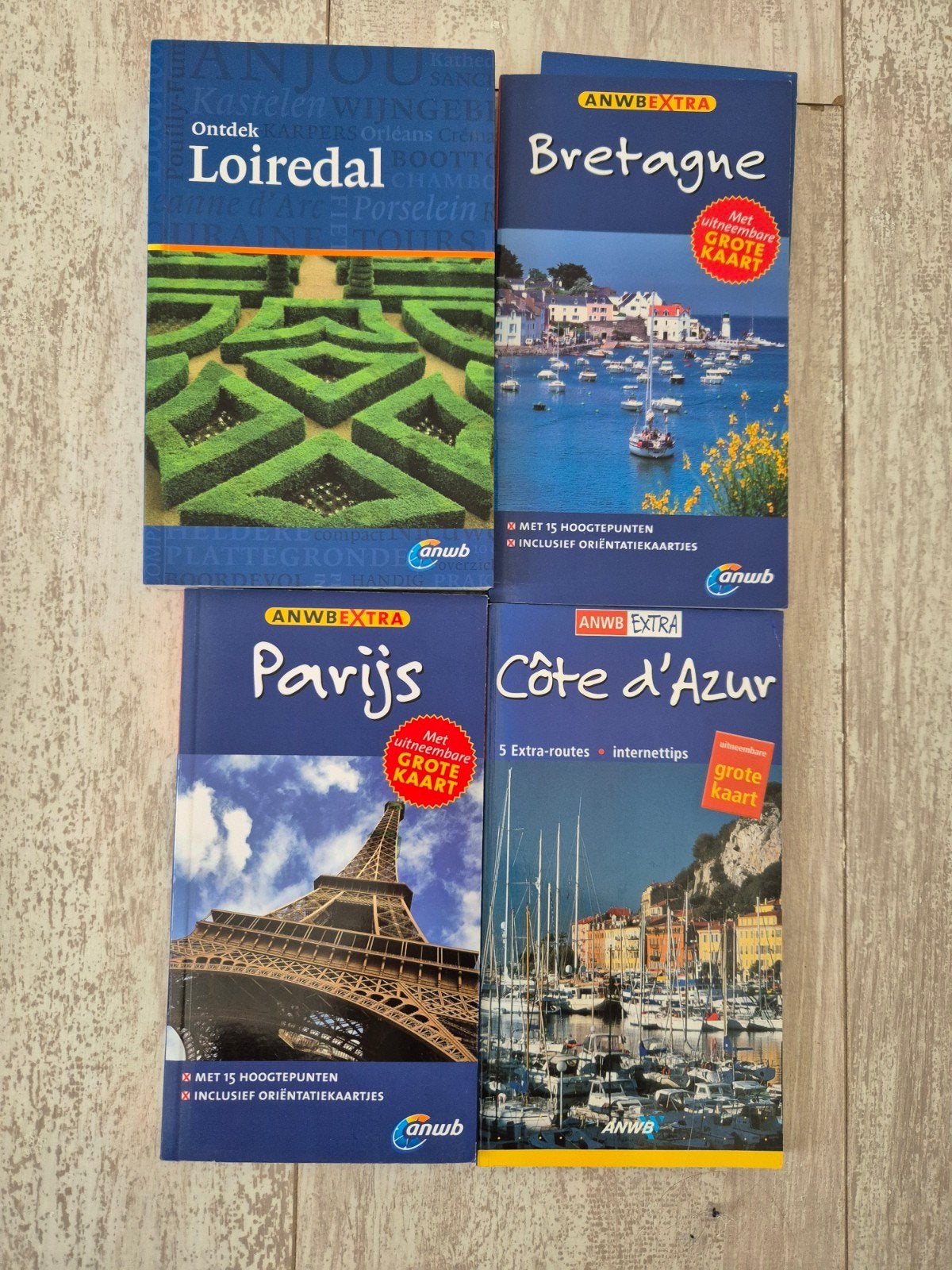 loiredal, bretagne, parijs of cote d'azur anwb extra boekjes, Europa, Ophalen of Verzenden, Zo goed als nieuw, Reisgids of -boek