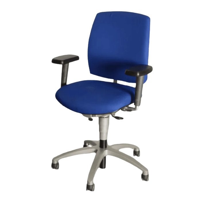 Bureaustoel Drabert Entrada - Blauw - Refurbished, Blauw, Ophalen of Verzenden, Zo goed als nieuw, Bureaustoel