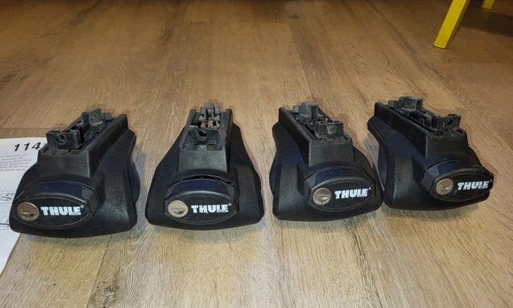 Thule 757 Rapid System Voetenset voor dakrails, Auto diversen, Ophalen of Verzenden, Gebruikt