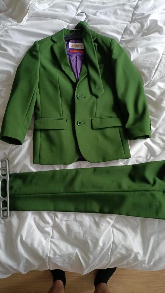 Communiepak groen incl. stropdas - maat 122/128, Kinderen en Baby's, Kinderkleding | Maat 122, Opposuits, Ophalen of Verzenden