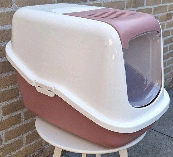Savic wit/roze kattenbak, Ophalen, Nieuw
