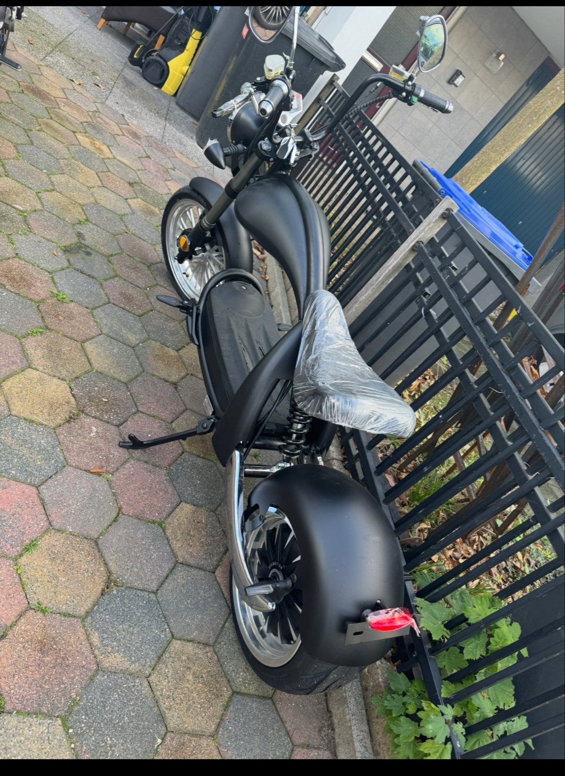 Nieuwe elektrische chopper scooter - Mat Zwart, Ophalen of Verzenden, Nieuw, Maximaal 25 km/u
