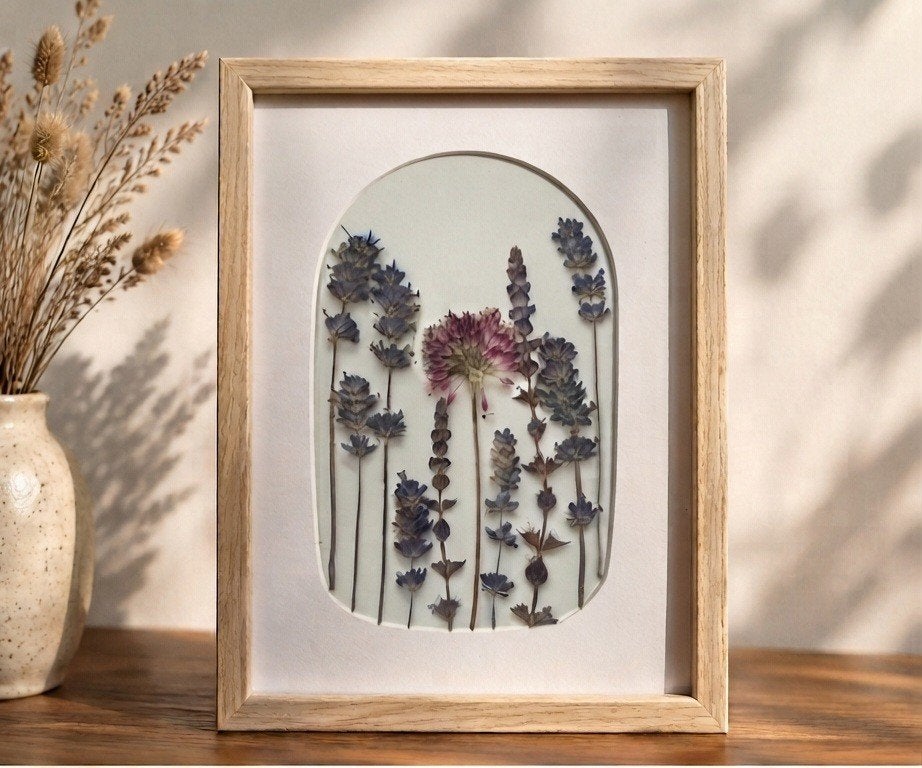 gedroogde bloemen in een fotolijstje, Ophalen of Verzenden, Overige materialen, 50 tot 150 cm, 30 cm of meer