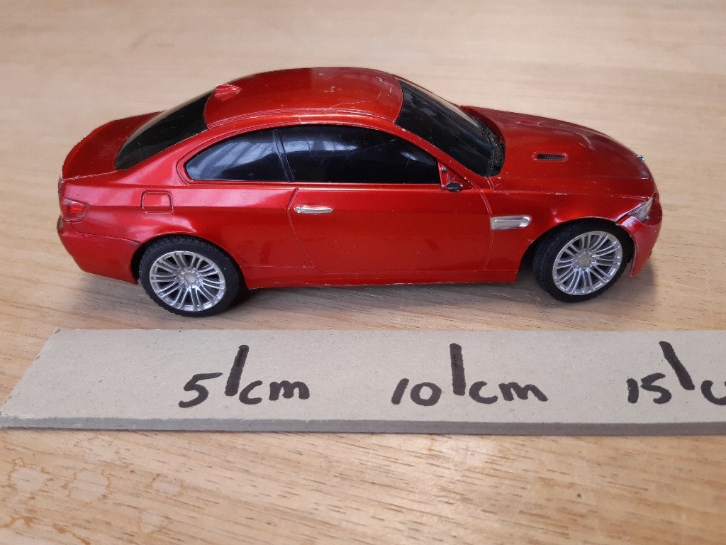 Modelauto BMW M3 1:28 Rood 16 cm Ex Draadloos, Hobby en Vrije tijd, Ophalen of Verzenden, Gebruikt, Auto, Overige merken