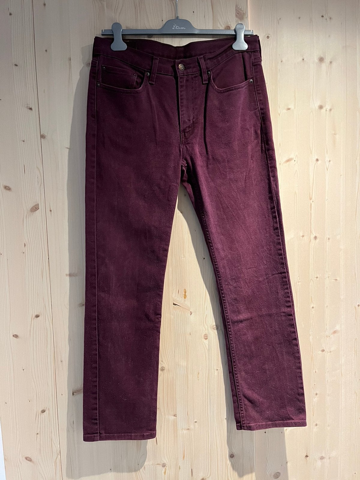 Levi’s jeans, model 514, w33 l32, aubergine kleur, Ophalen of Verzenden, Gedragen, Overige kleuren, W33 - W34 (confectie 48/50)