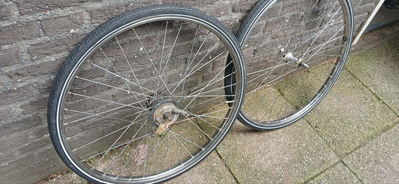 2x 28 inch rvs van Schothorst velgen voor Gazzele populair, Fietsen en Brommers, Fietsonderdelen, Gebruikt, Staal, Stadsfiets