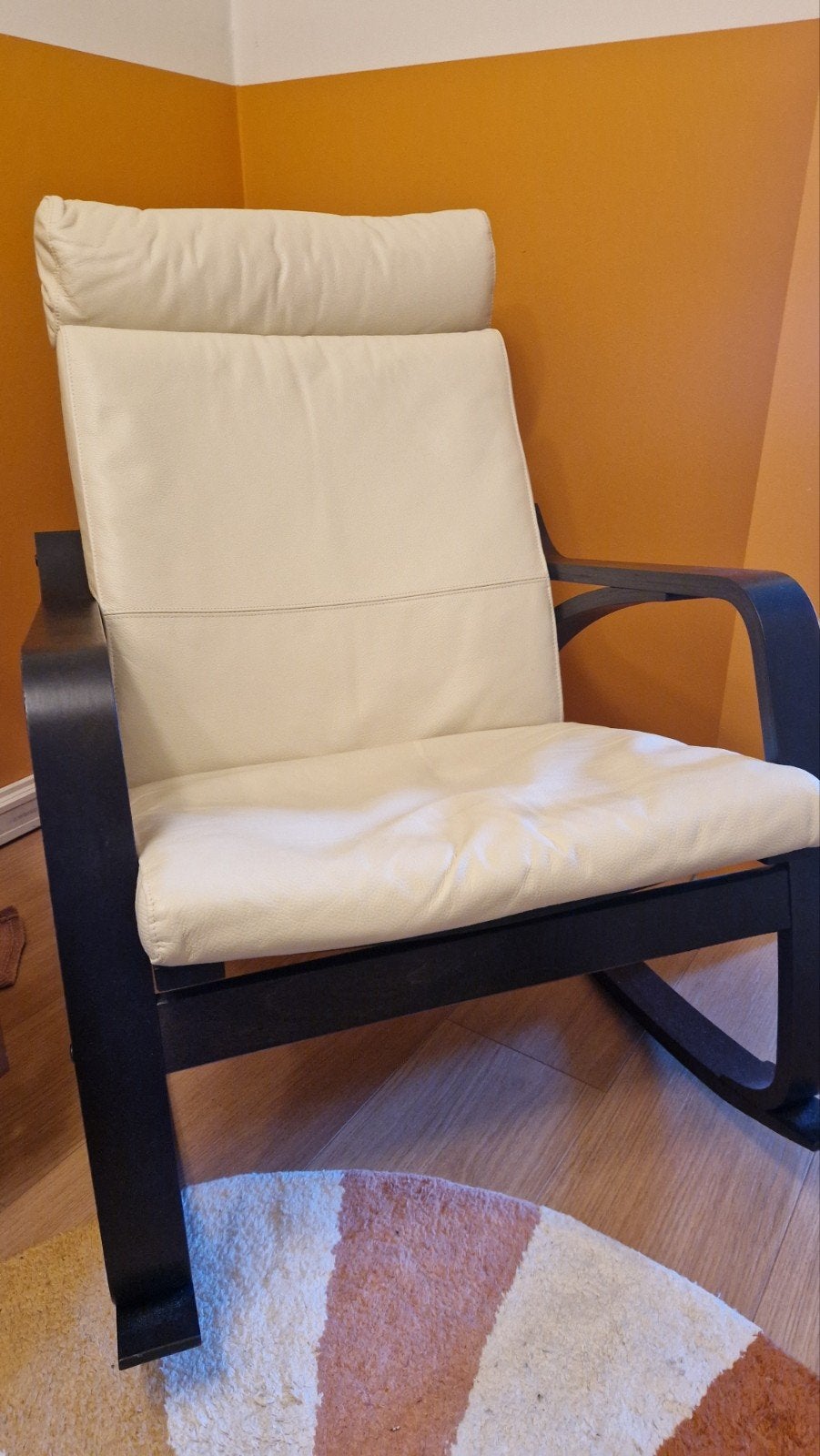 Ikea Poäng schommelstoel met twee kussens, Ophalen, Overige kleuren, Modern, Scandinavisch, Zo goed als nieuw