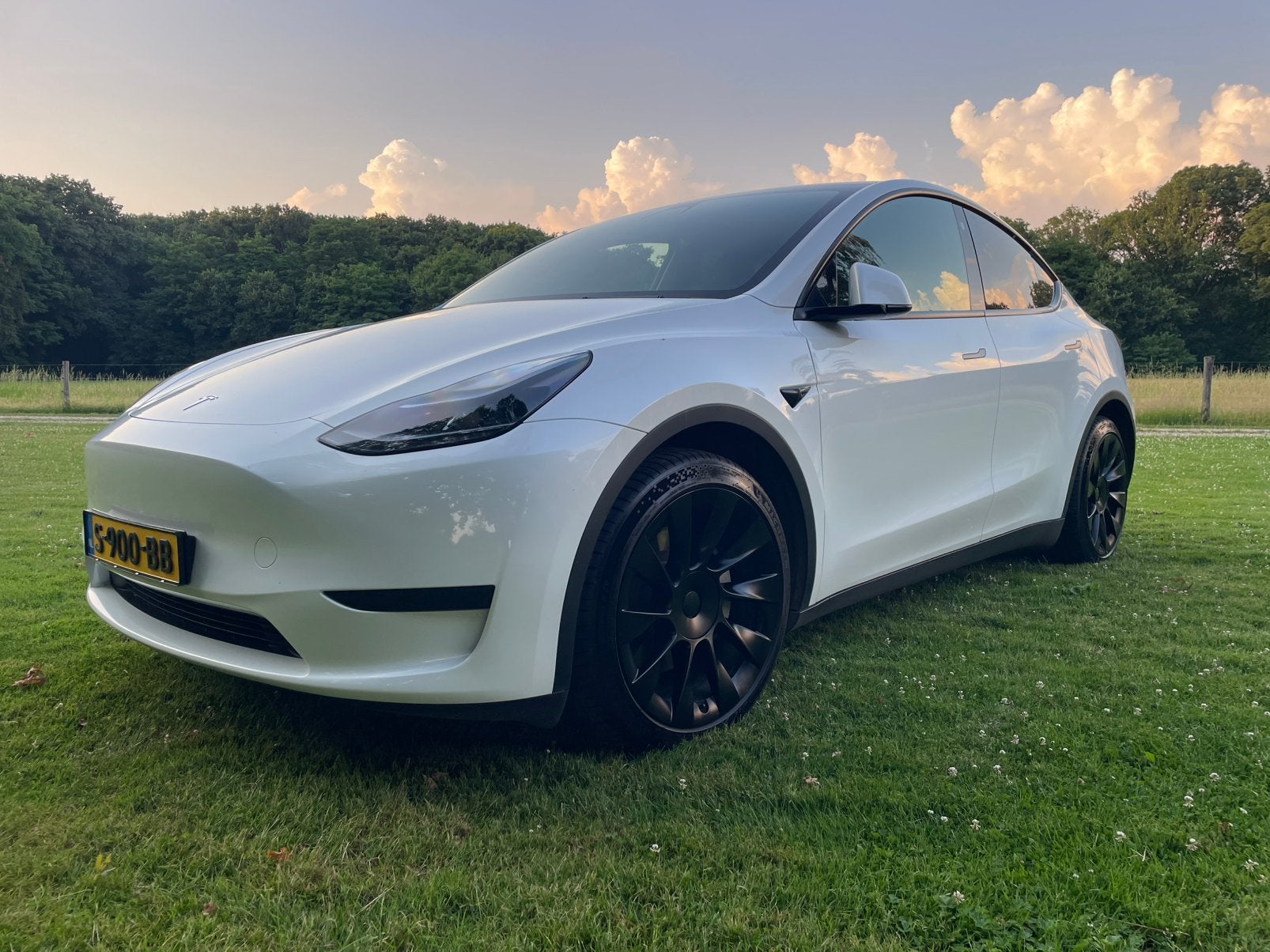Mooie Tesla model Y, ENHACED AUTOPILOT, Auto's, Tesla, Automaat, Achterwielaandrijving, Zwart, Wit