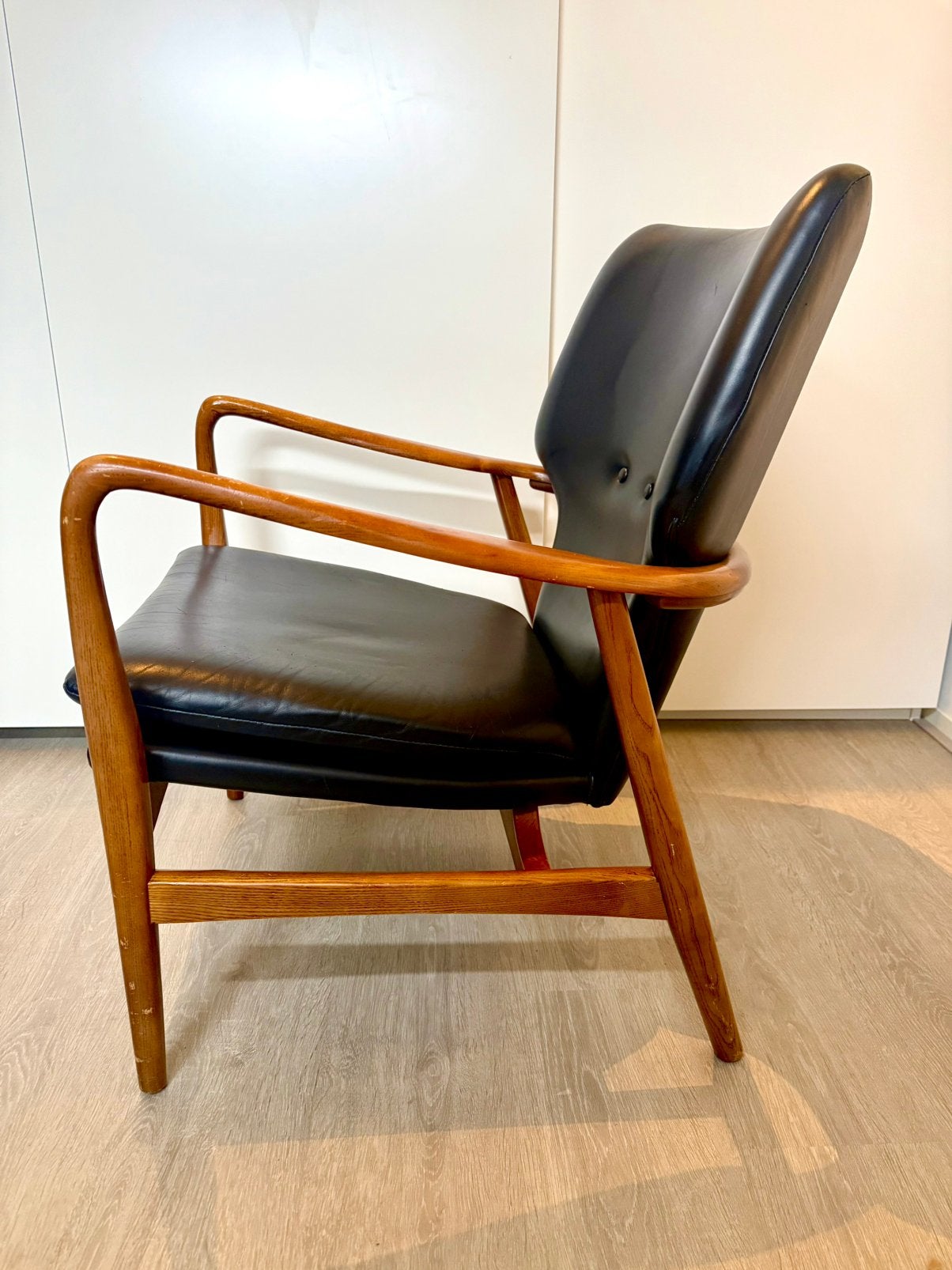Design fauteuil, Ophalen, Zo goed als nieuw, 50 tot 75 cm, Leer