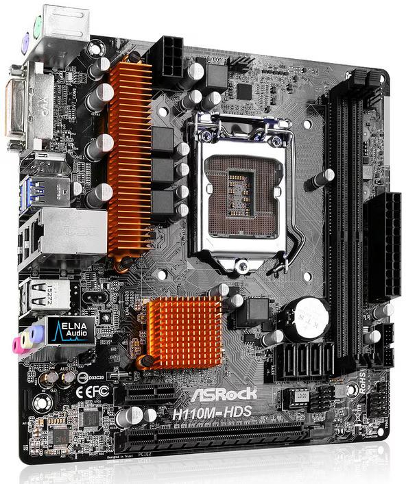 ASRock H110M-HDS Moederbord, LGA 1151, DDR4, Ophalen of Verzenden, Zo goed als nieuw