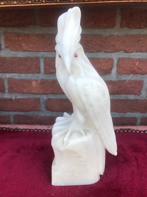 antiek art-deco beeld, gekuifde vogel, Antiek en Kunst, Ophalen of Verzenden