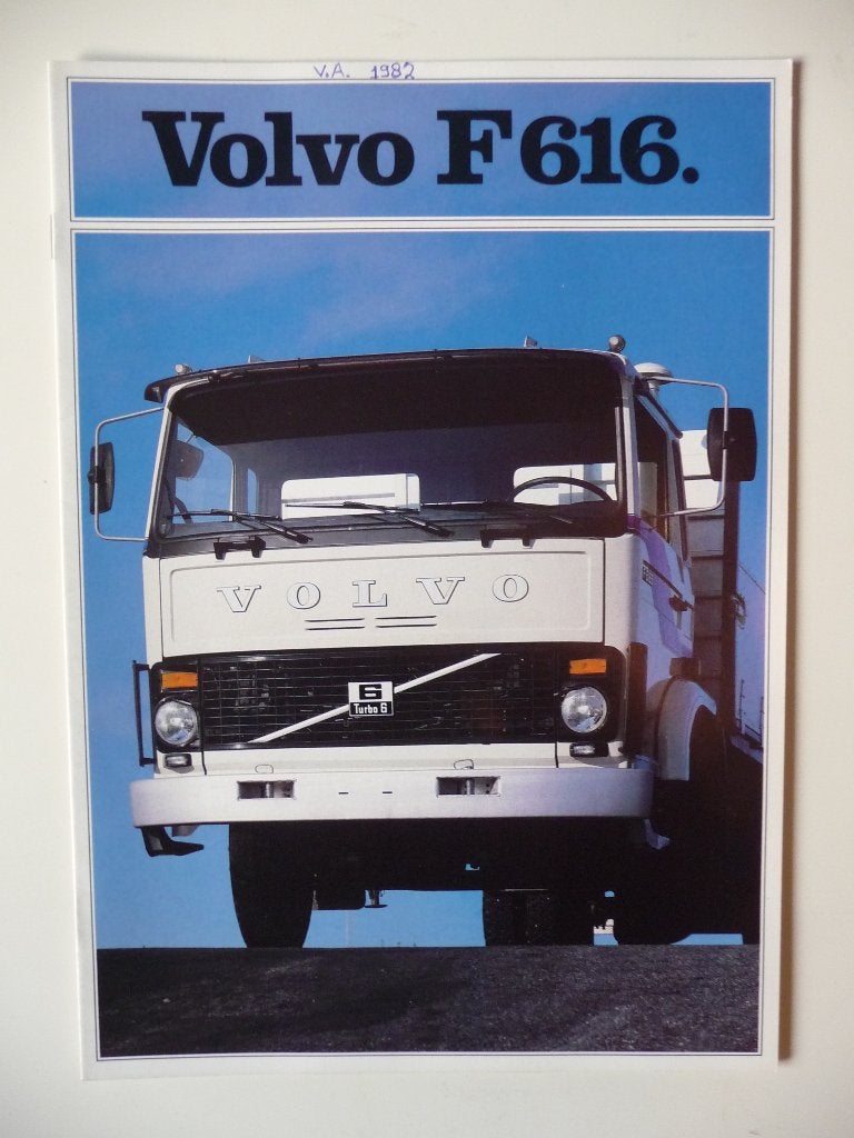 Volvo F616 Brochure 1982 F6, Volvo, Zo goed als nieuw, Volvo, Ophalen of Verzenden