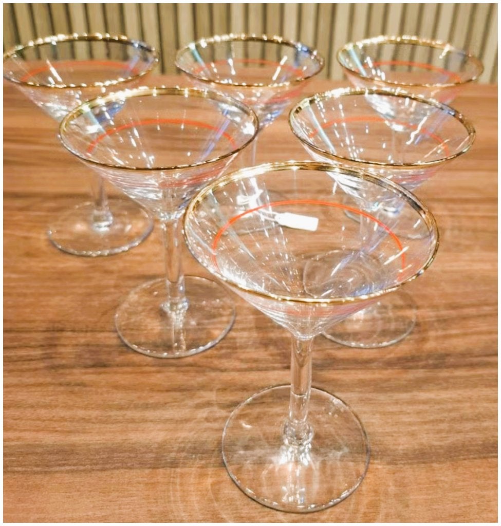 Antieke martini glazen., Antiek en Kunst, Ophalen of Verzenden