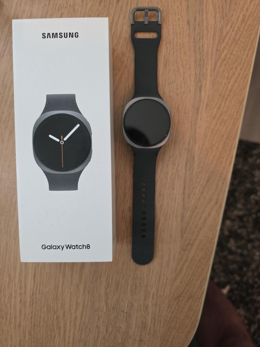 Samsung Galaxy Watch8 40mm – Zwart/Grijs – Compleet met Doos, Gebruikt, Zwart, Hoogte, Ophalen of Verzenden