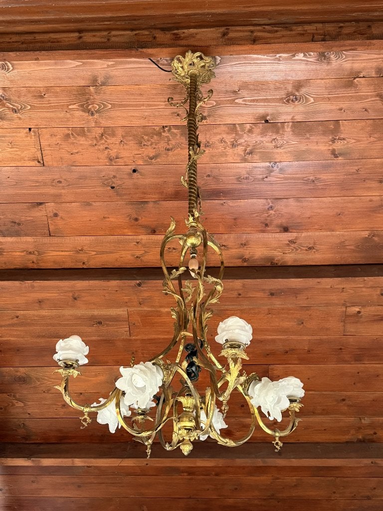 art nouveau lamp, Ophalen