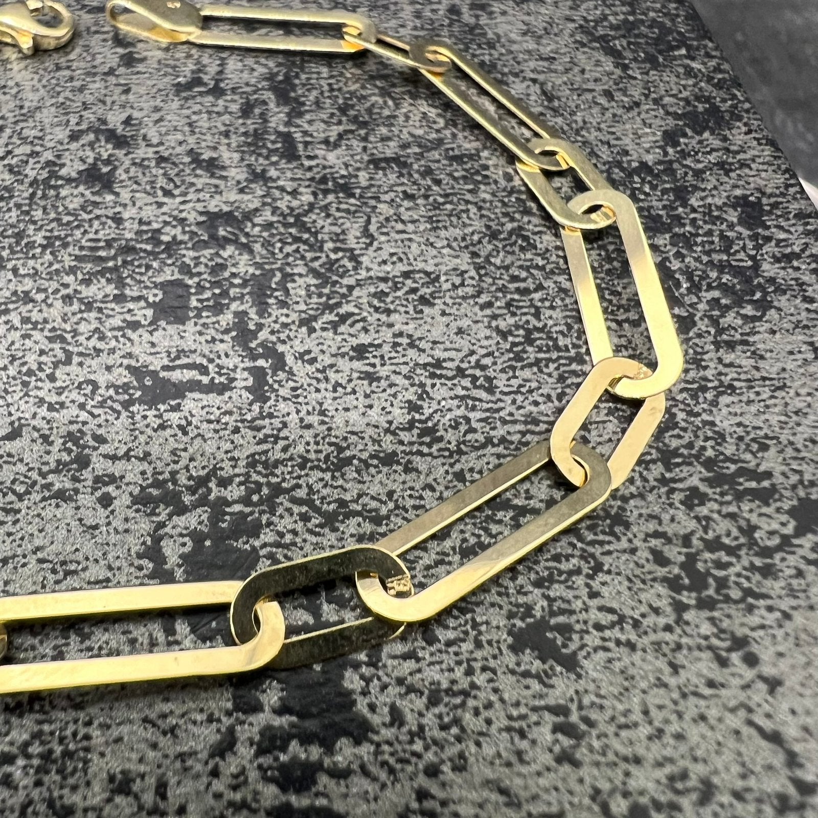 14k gouden armband prachtig schakel peperclip, Ophalen of Verzenden, Zo goed als nieuw