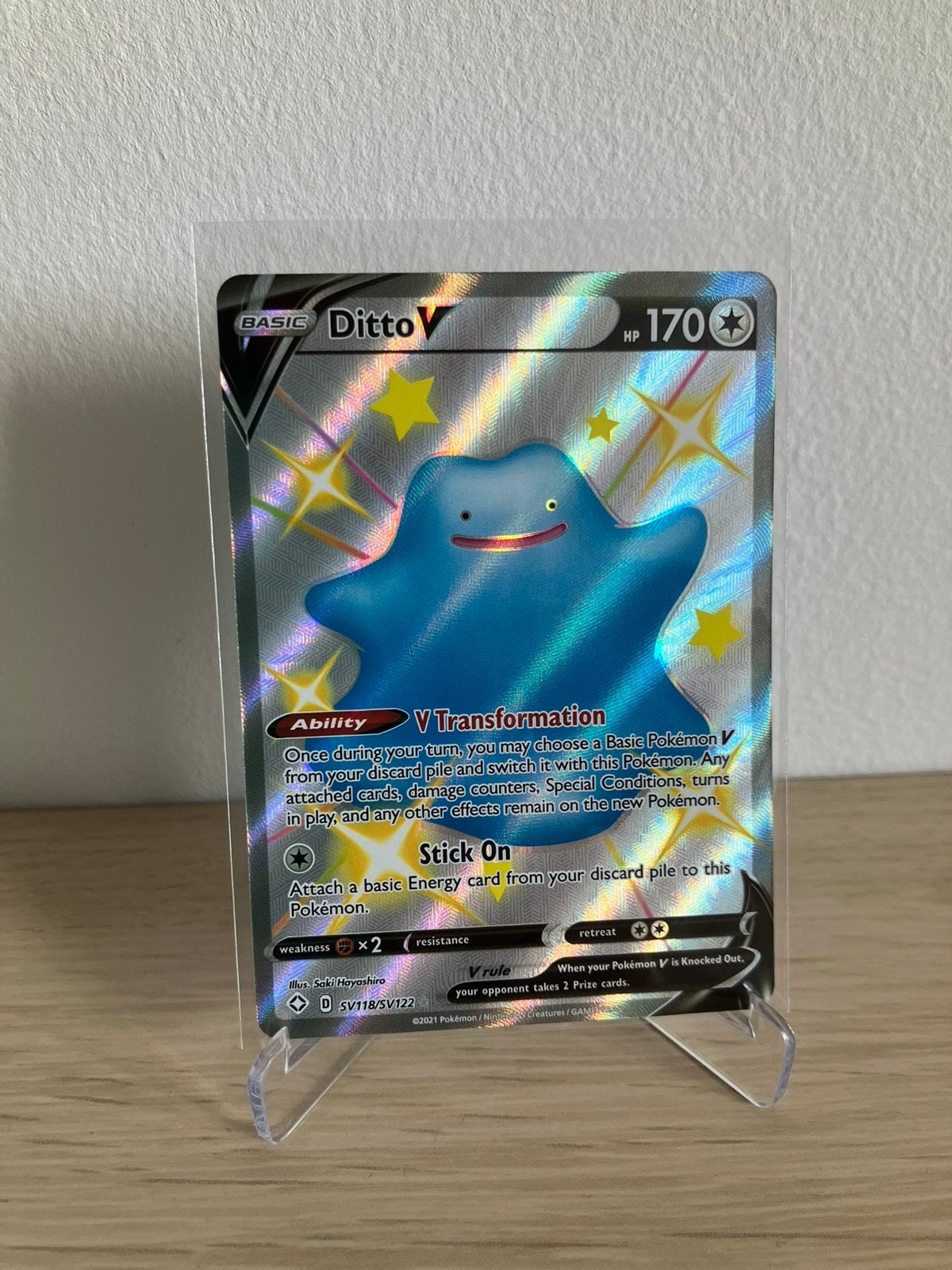 Ditto V SV118/SV122 BOOSTERFRIS, Ophalen of Verzenden, Zo goed als nieuw, Losse kaart, Foil
