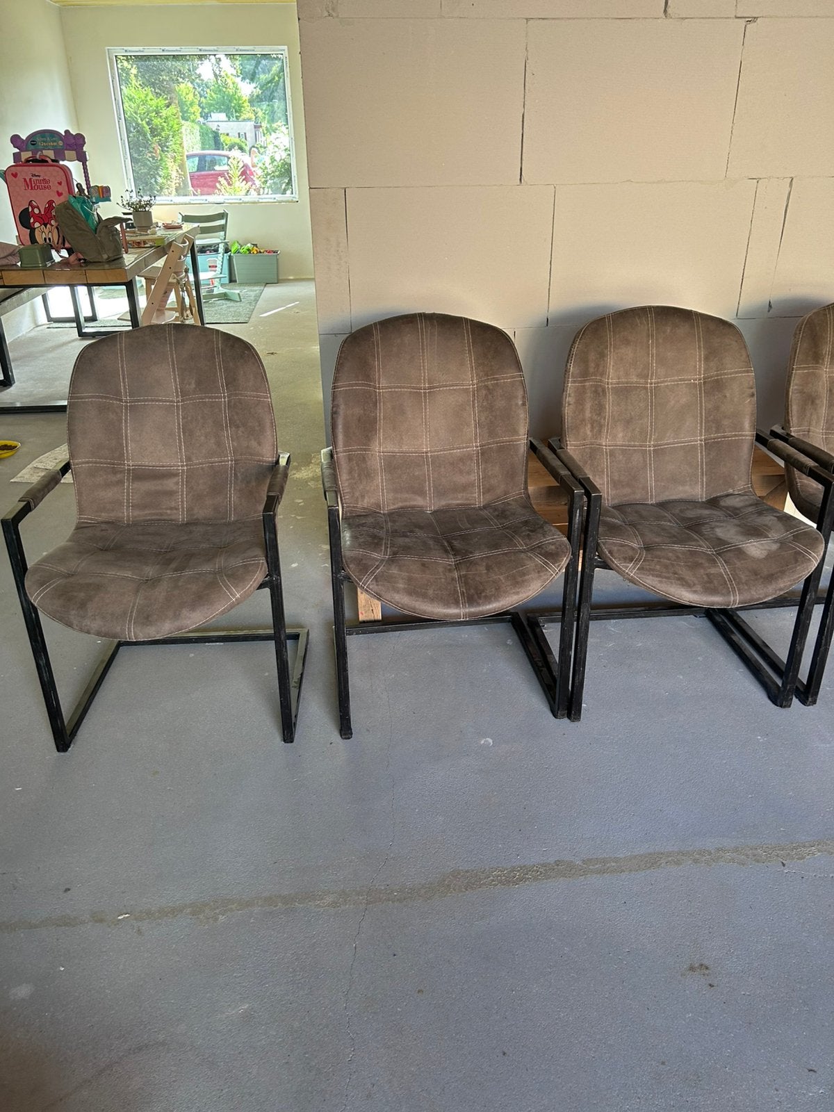 Koopmans eetkamerstoelen, 4 bruin., Huis en Inrichting, Ophalen, Gebruikt, Bruin, Vier
