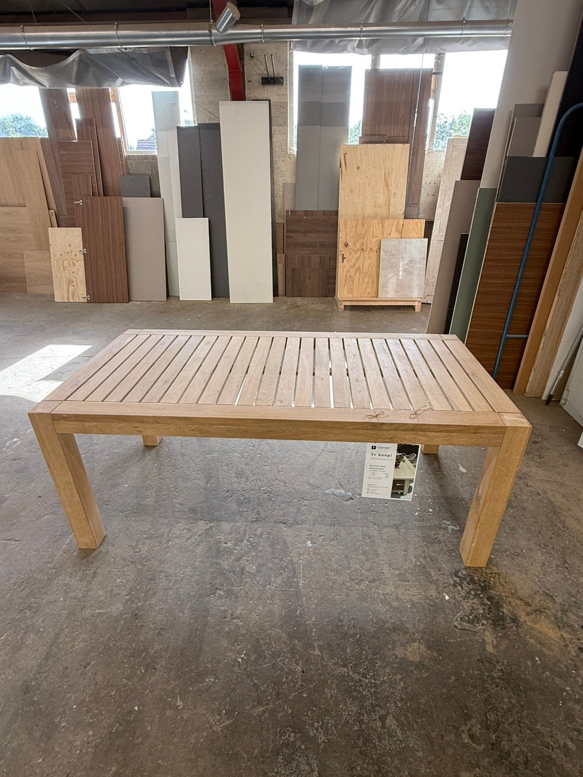 Eiken tuintafel, Tuin en Terras, Tuintafels, Ophalen, Nieuw, Rechthoekig, Hout