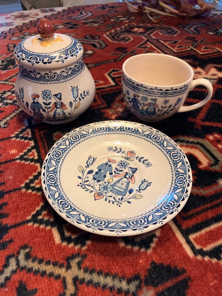 Johnson Bros Old Granite Hearts & Fowers Delen Vintage servi, Ophalen of Verzenden