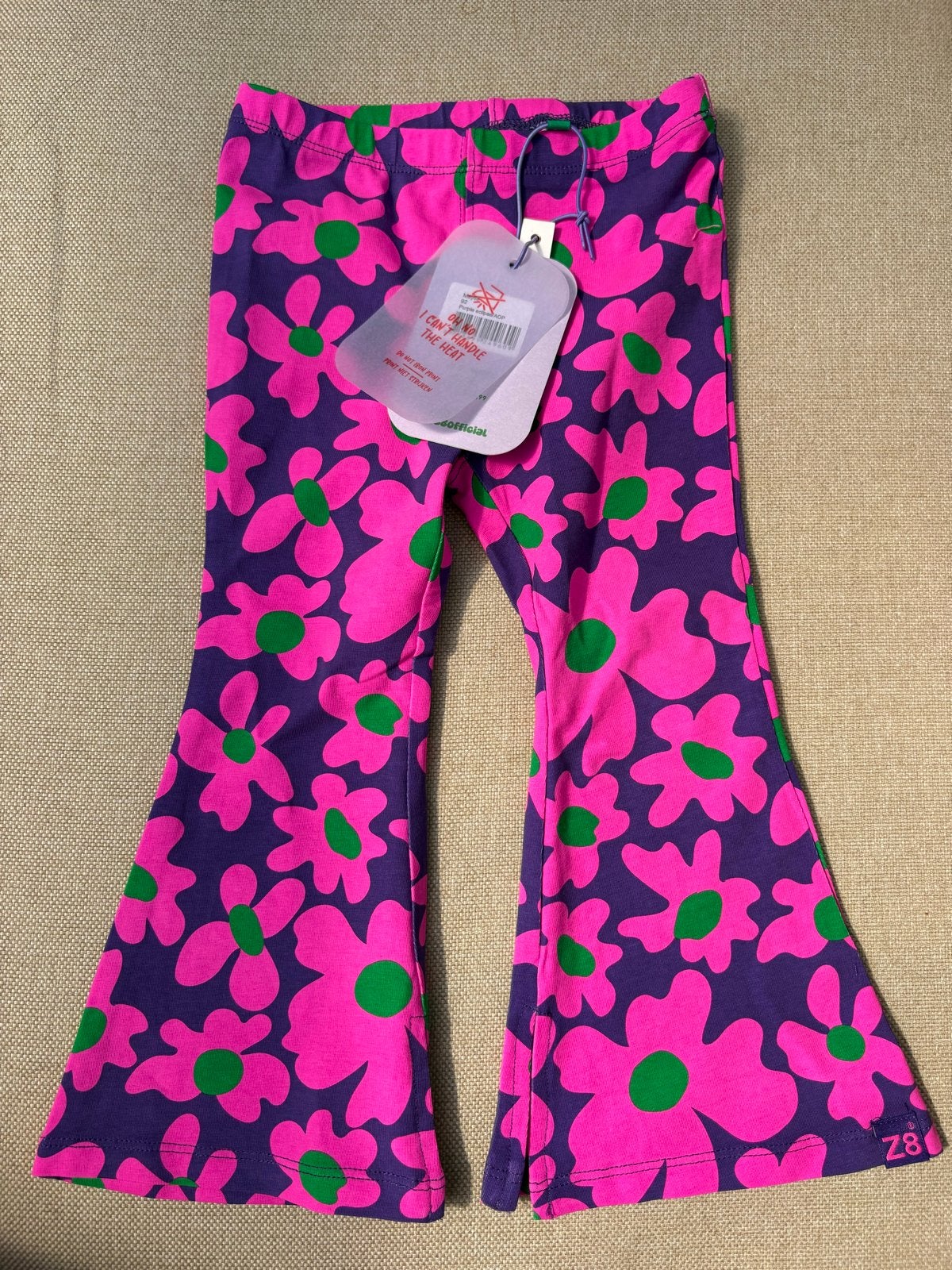 Z8 Maylie flared broek paars/roze bloemen maat 98, Ophalen of Verzenden, Nieuw, Meisje
